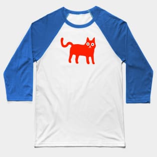 Little Red Cat (No Background) Baseball T-Shirt